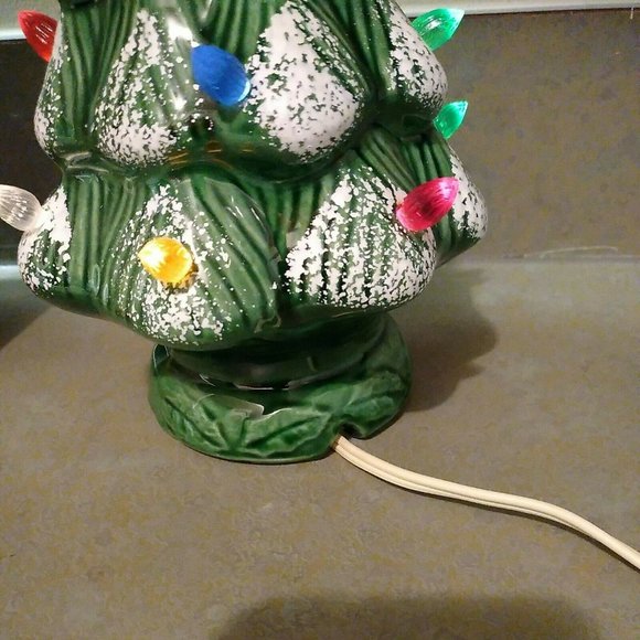 Ceramic Lighted Christmas Tree Vintage 10" Marcia Inspirations Trim n Glo CTL-10 - Picture 5 of 9